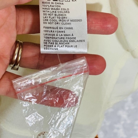 Fab’Rik Tropical Floral Cream Mini Dress Medium - Picture 7 of 10